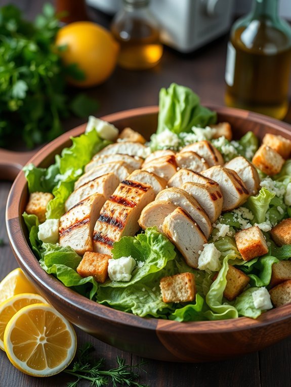 grilled chicken romaine dressing