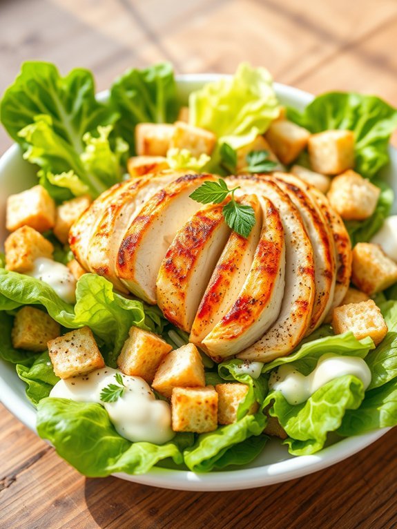 grilled chicken romaine lettuce