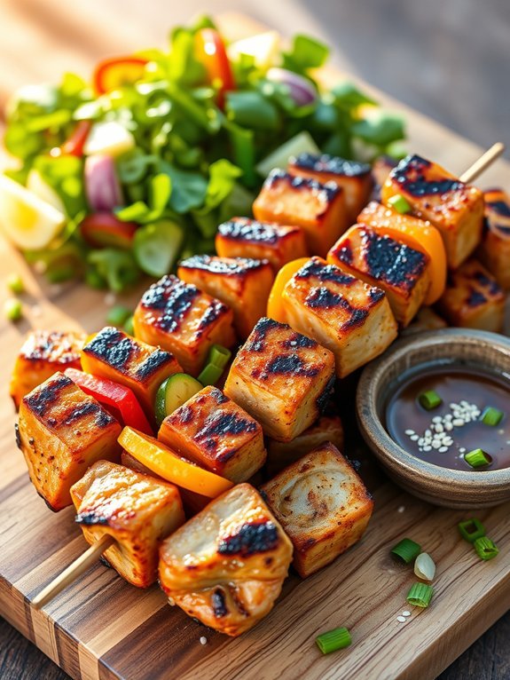 grilled chicken teriyaki skewers