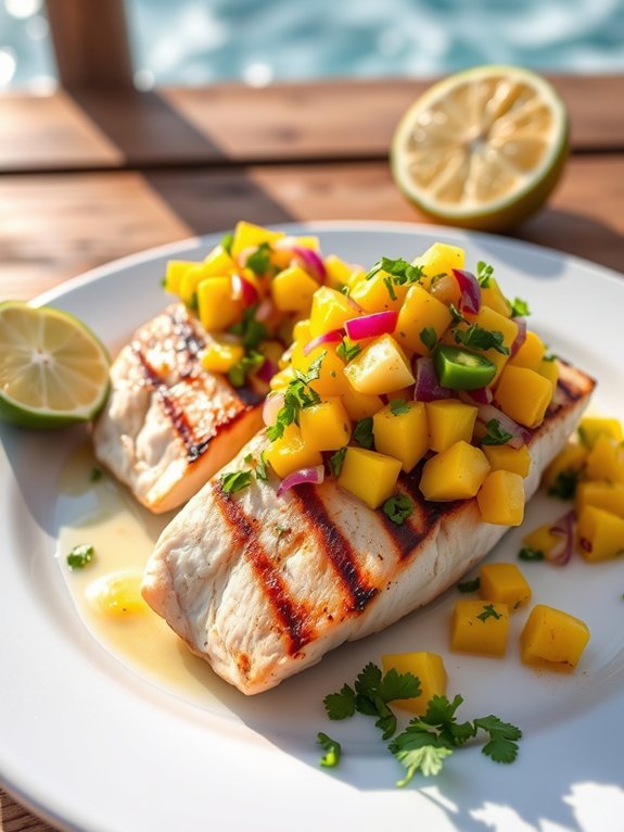 grilled fish with salsa