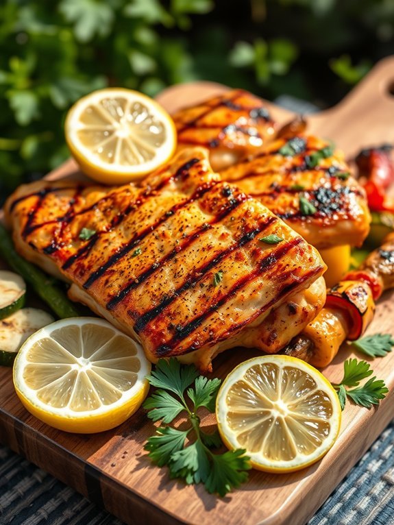 grilled lemon pepper thighs