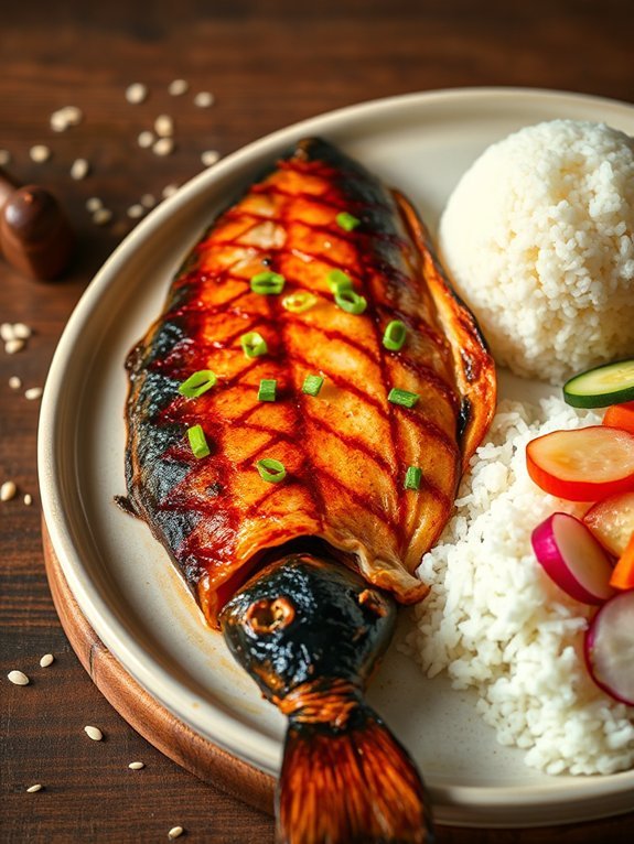 grilled mackerel with spices