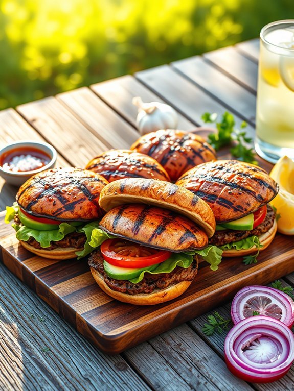 grilled portobello mushroom burgers