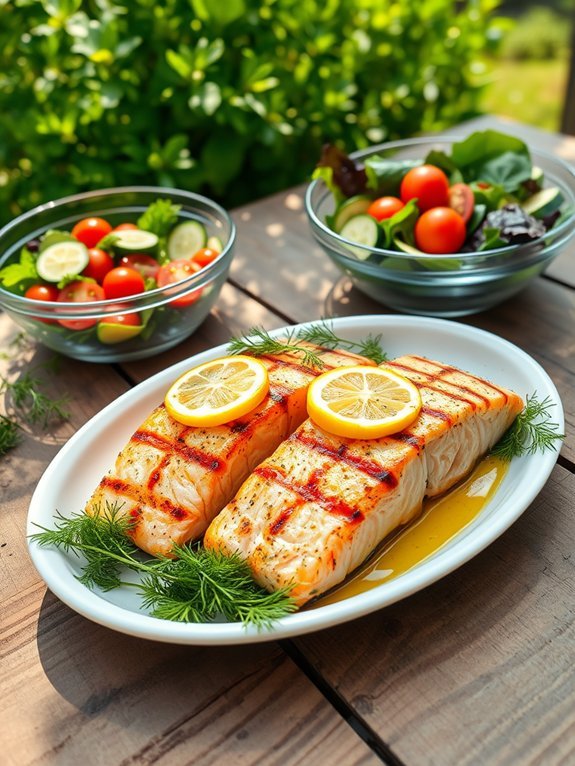 grilled salmon with herbs