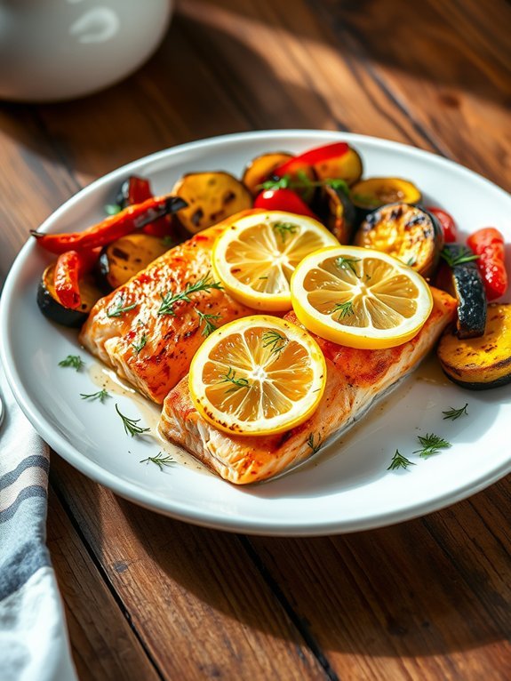 grilled salmon with lemon dill