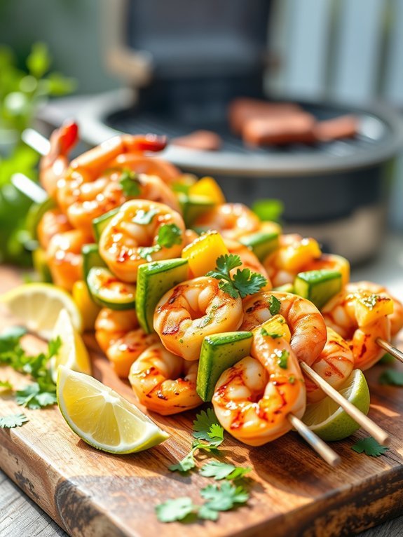 grilled shrimp with cilantro