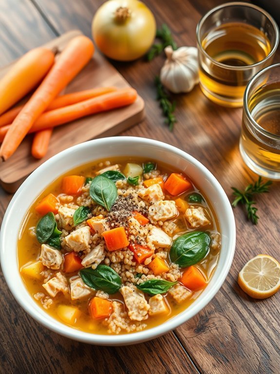 healthy chicken quinoa soup