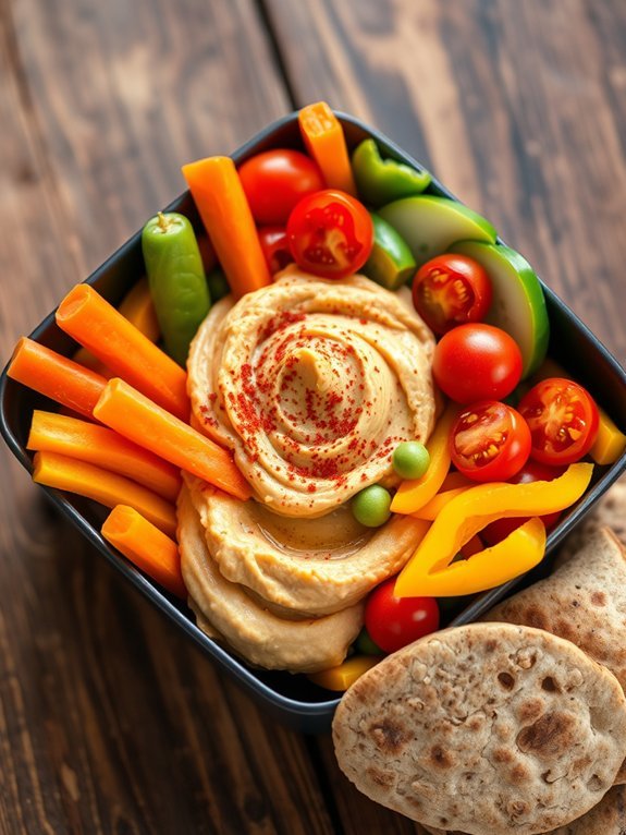 healthy dip and vegetables