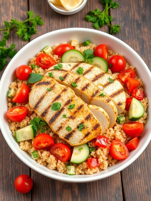 healthy grilled chicken salad