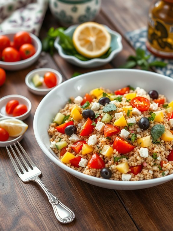 healthy mediterranean quinoa salad