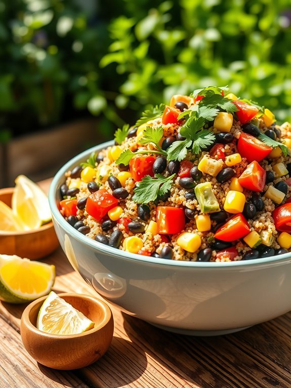 healthy quinoa bean salad