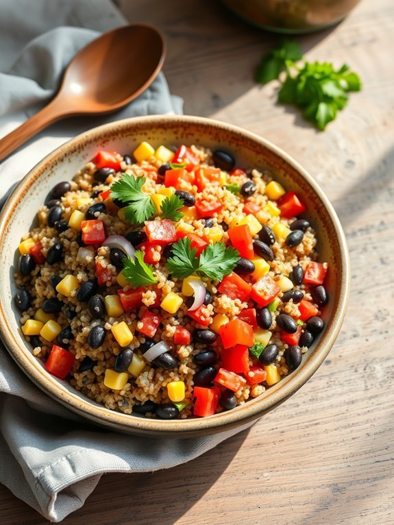 healthy quinoa black bean salad