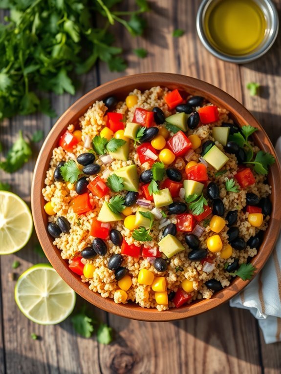 healthy quinoa black bean salad