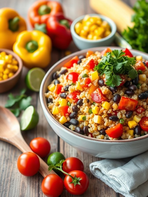 healthy quinoa black bean salad