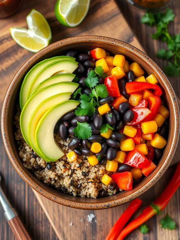 healthy quinoa black beans