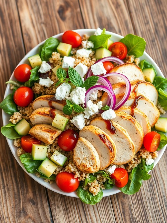 healthy quinoa chicken salad