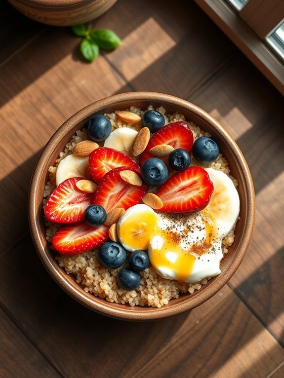 healthy quinoa morning bowl