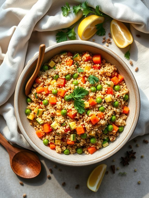 healthy quinoa vegetable dish