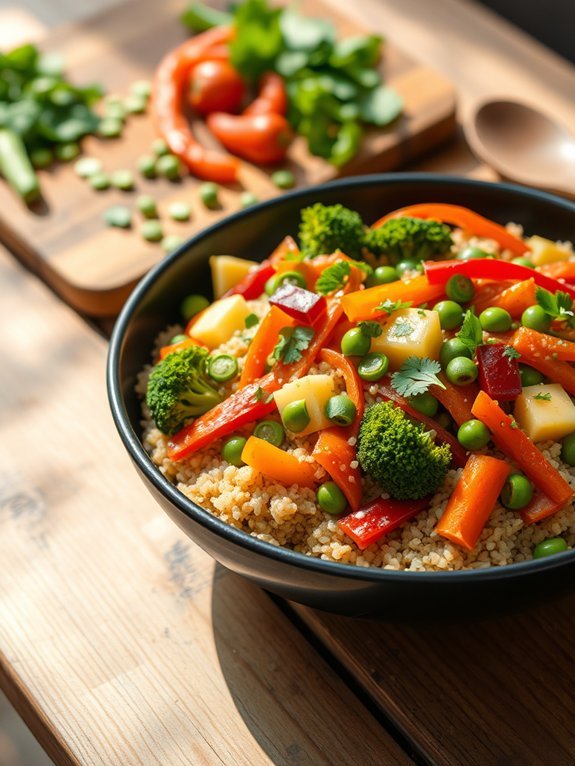 healthy quinoa vegetable dish