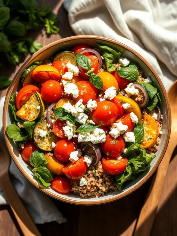 healthy roasted vegetable salad