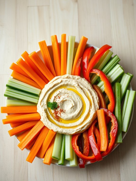 healthy snack with dip