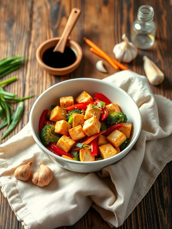 healthy tofu vegetable dish