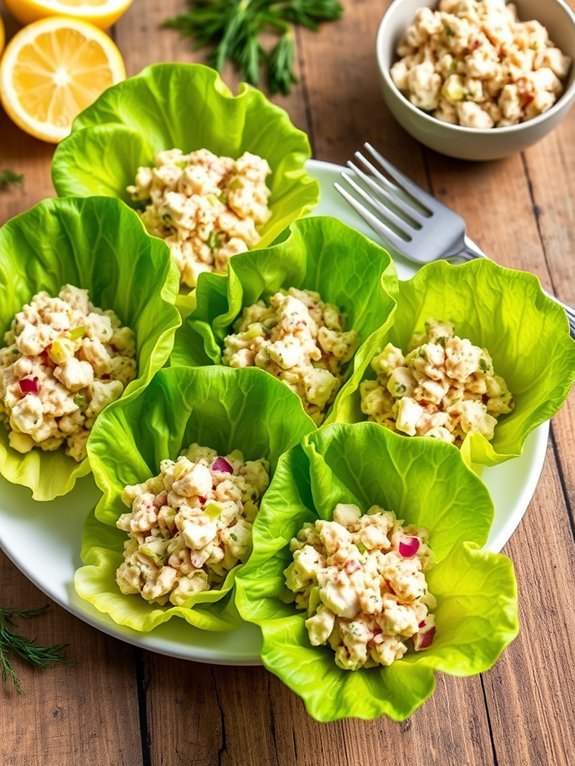 healthy tuna lettuce wraps