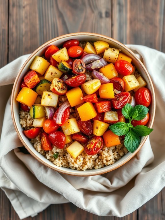 healthy vegetable quinoa bowl