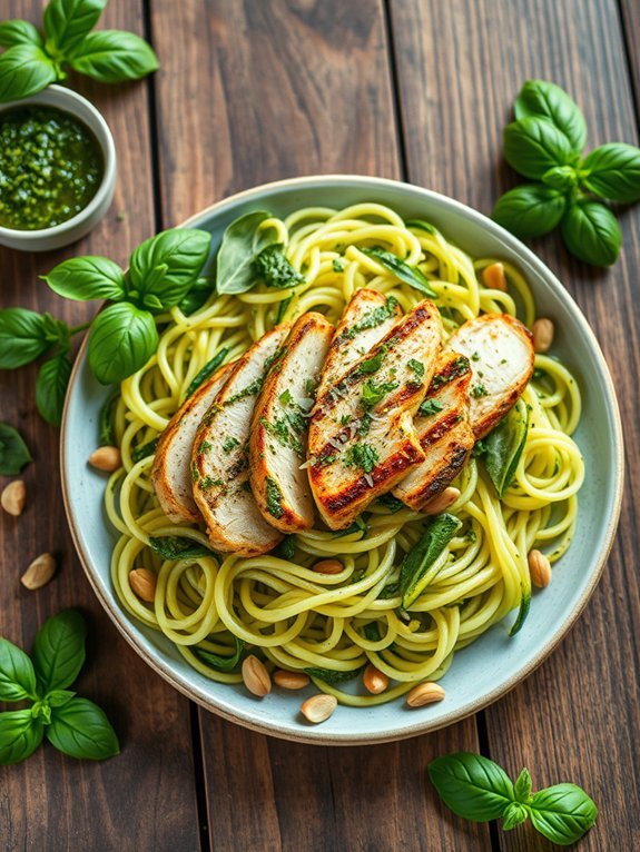 healthy zucchini noodle dish