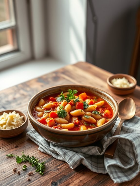 hearty bean pasta soup