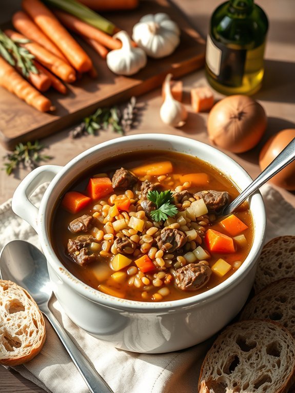 hearty beef barley soup