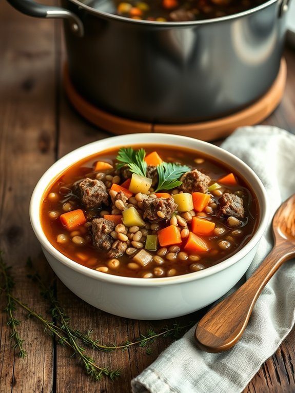 hearty beef barley soup