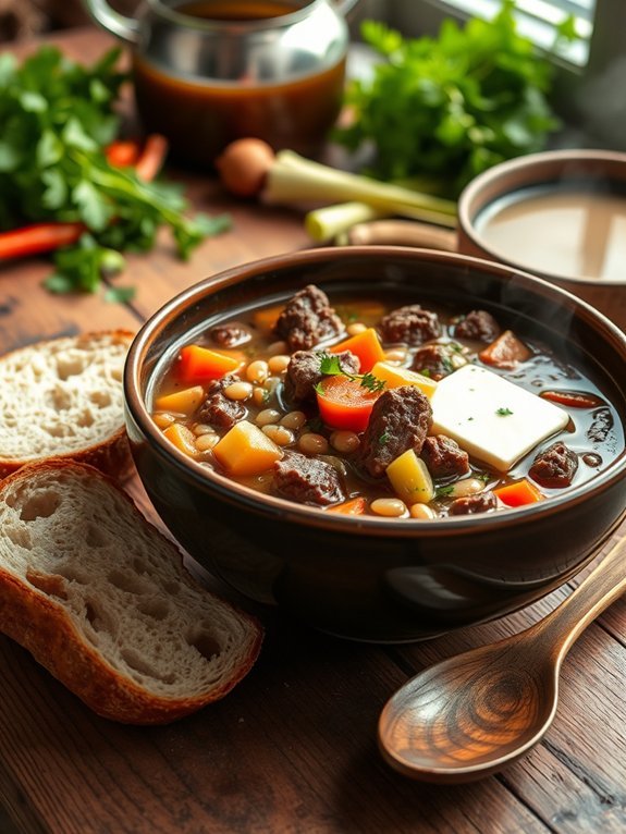 hearty beef barley soup