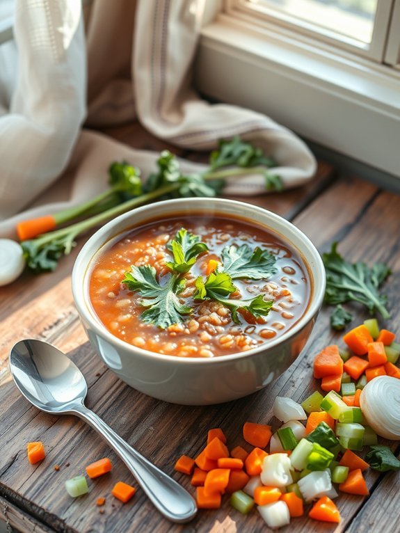 hearty kale lentil soup