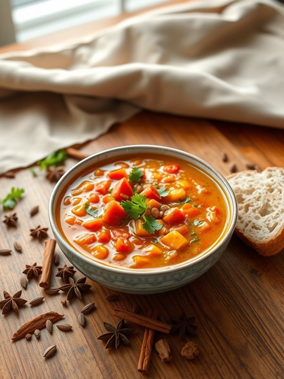 hearty moroccan lentil soup