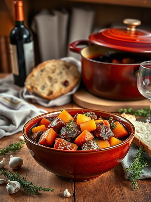 hearty red wine stew