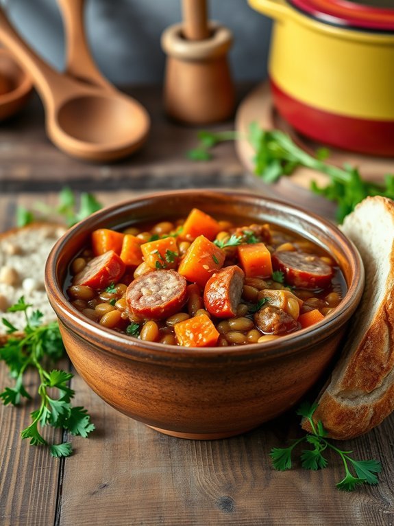 hearty sausage lentil stew