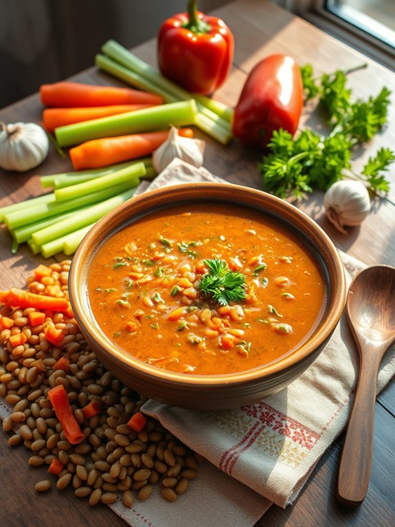 hearty vegetable lentil soup