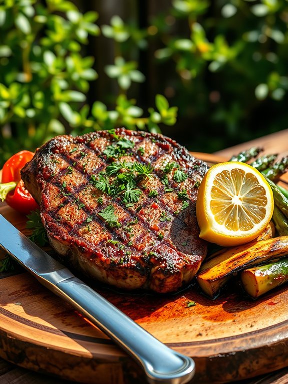 herb crusted grilled steak