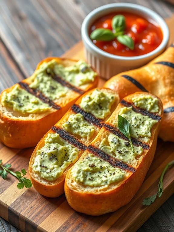 herb infused garlic bread