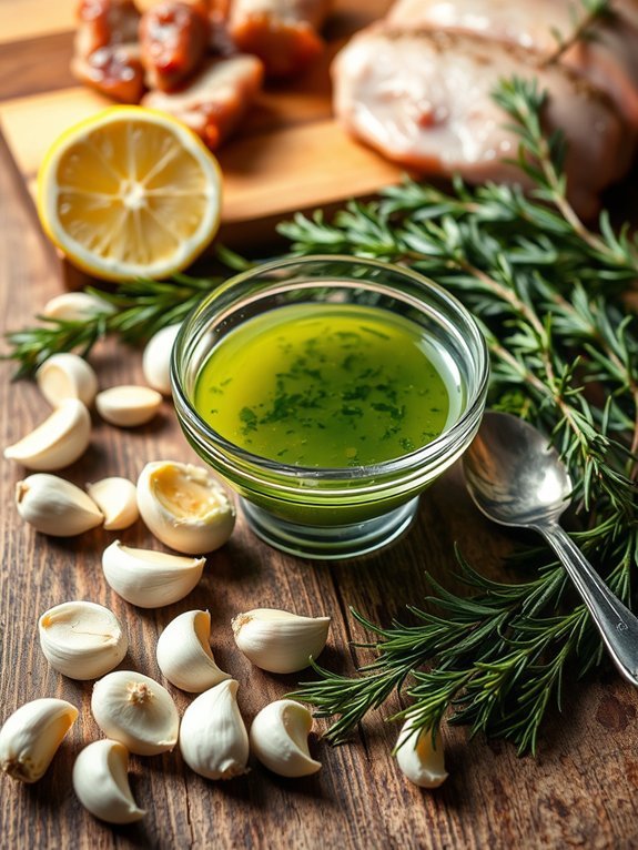 herb infused garlic marinade