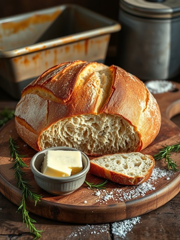 homemade artisanal rustic bread