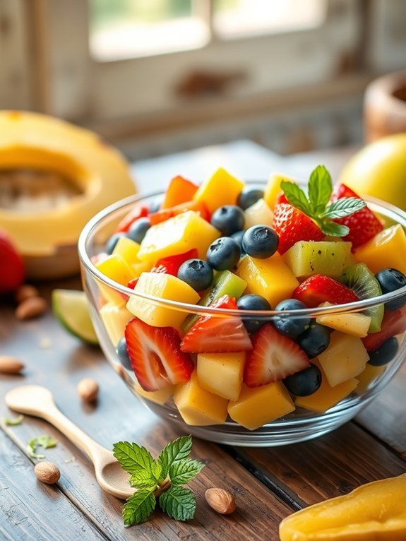 honey lime fruit salad