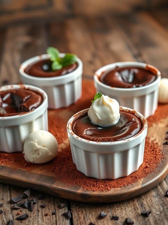 indulgent molten chocolate dessert