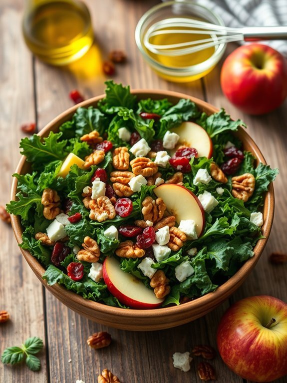 kale mixed with apples