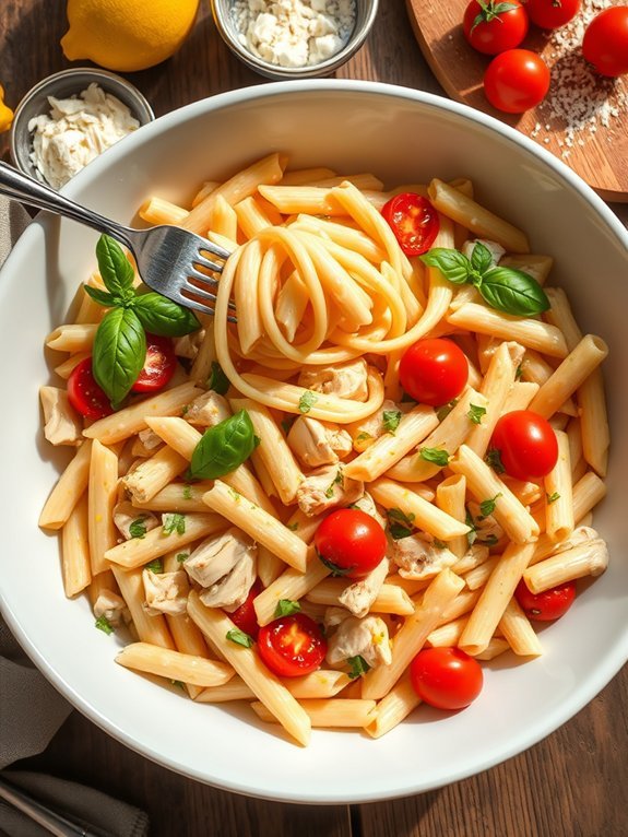 lemon basil chicken pasta