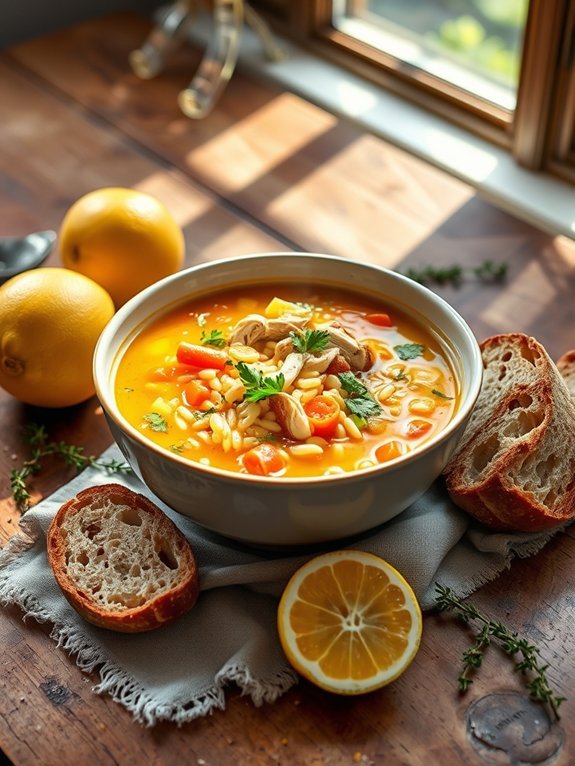 lemon chicken orzo soup recipe