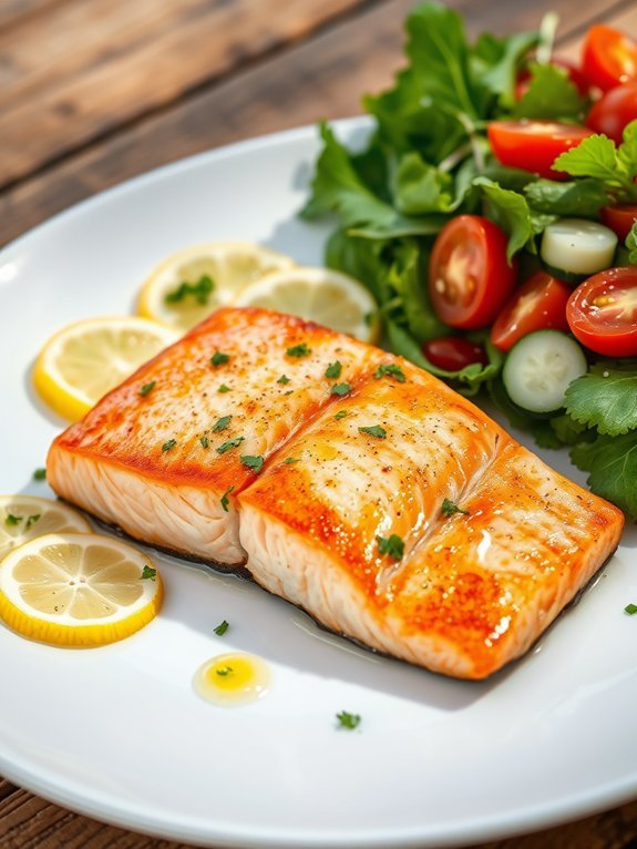 lemon garlic seasoned salmon