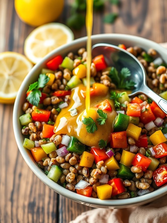 lentil salad with citrus