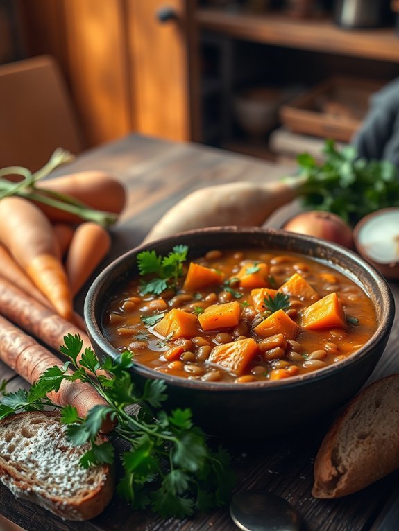 lentil sweet potato stew